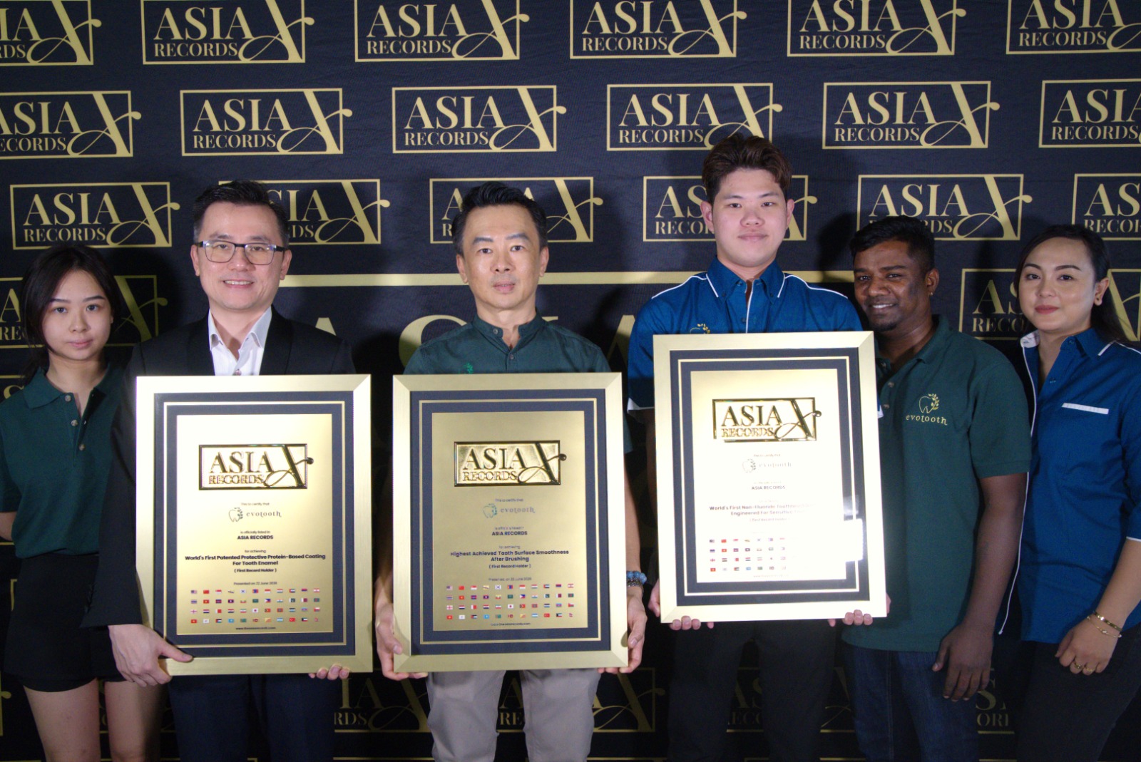 Evotooth Platinum Sdn Bhd Recognised By The Asia Records For Three Groundbreaking World-First Innovations In Oral Healthcare